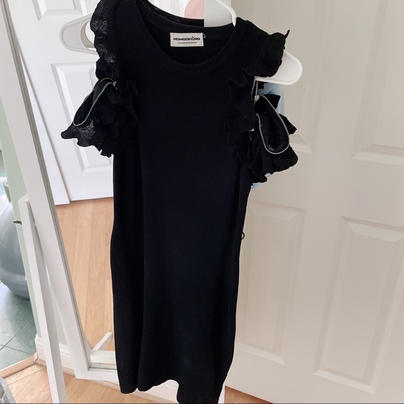 Zipper Ruffle Mini Dress - Picture 3 of 3